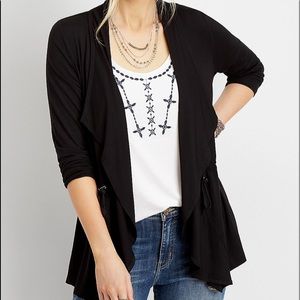 Black cinch waist jacket